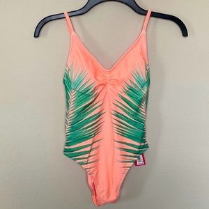 Xhilaration Palm Leaf One Piece Swimsuit